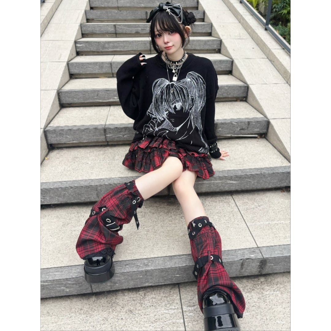 パンクチェック フリルレーススカート | VOLCAN&APHRODITE
