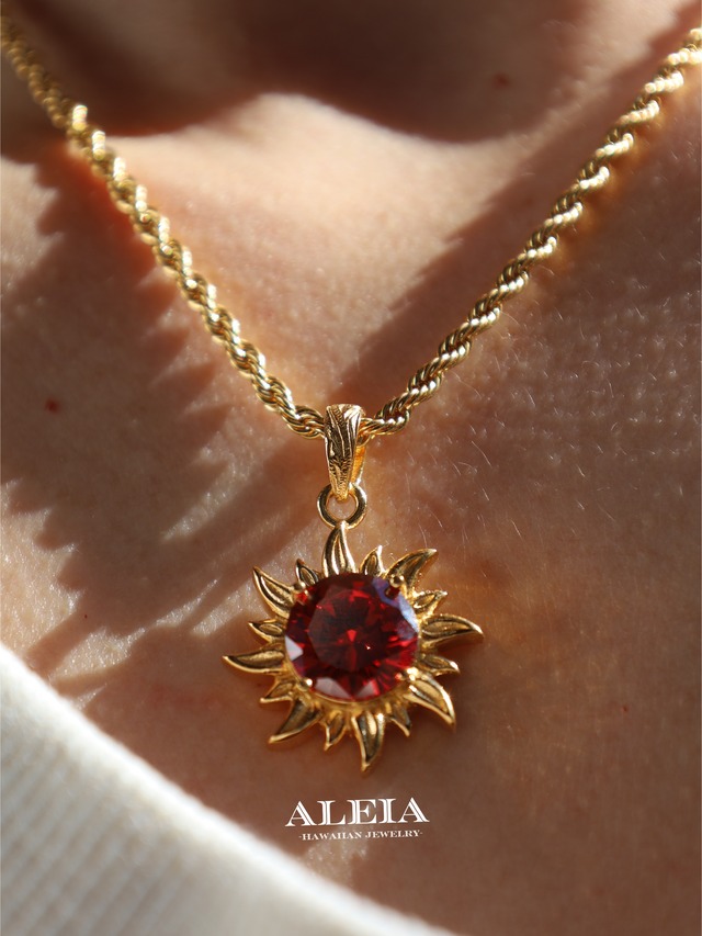 Sun Sparkle Necklace[316L]ハワイアンジュエリー