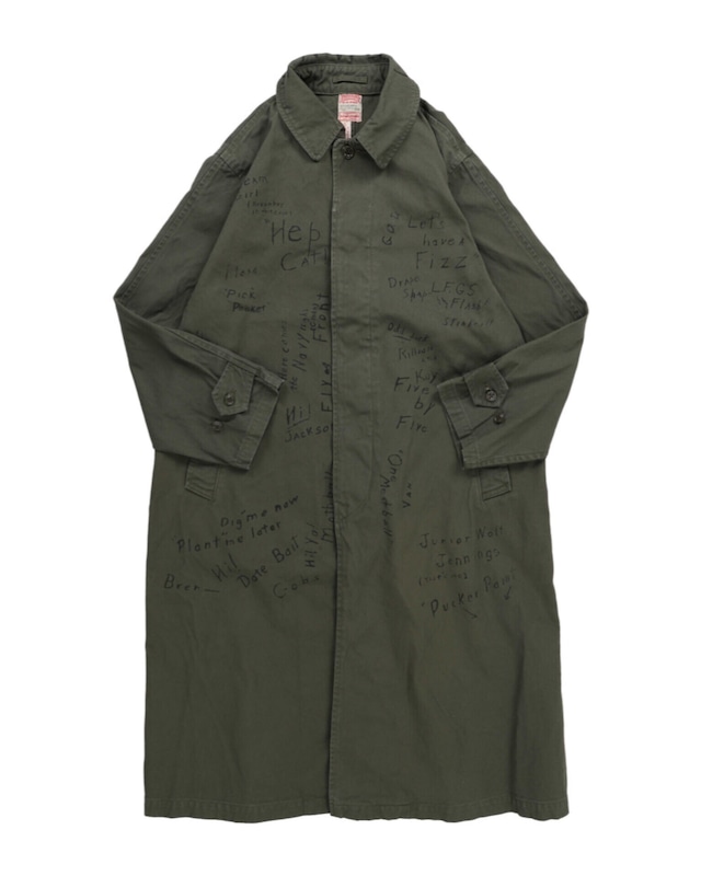 【DENIM DUNGAREE】VINTAGE DUCK SCRIBBLE COAT / KHAKI