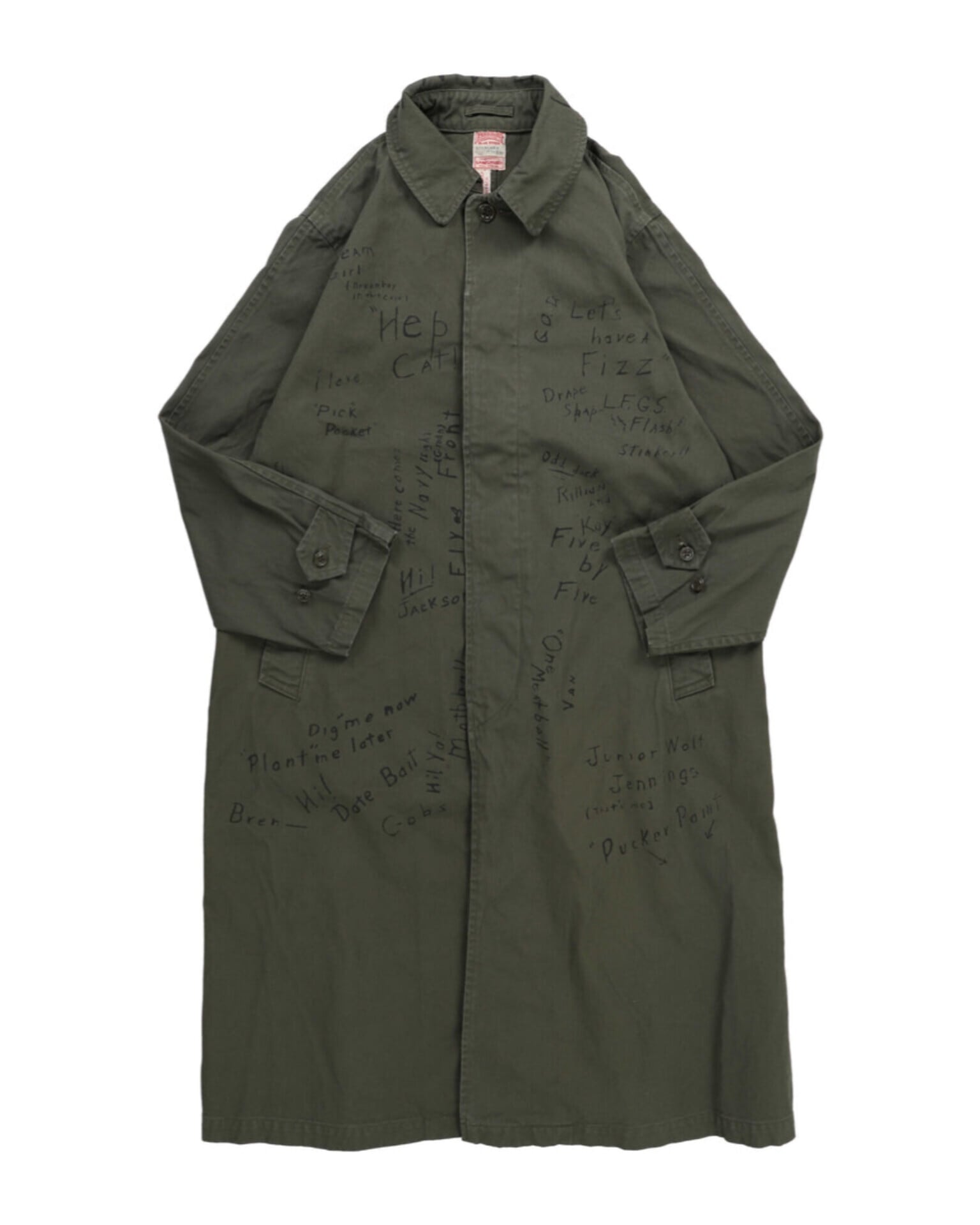【DENIM DUNGAREE】VINTAGE DUCK SCRIBBLE COAT / KHAKI
