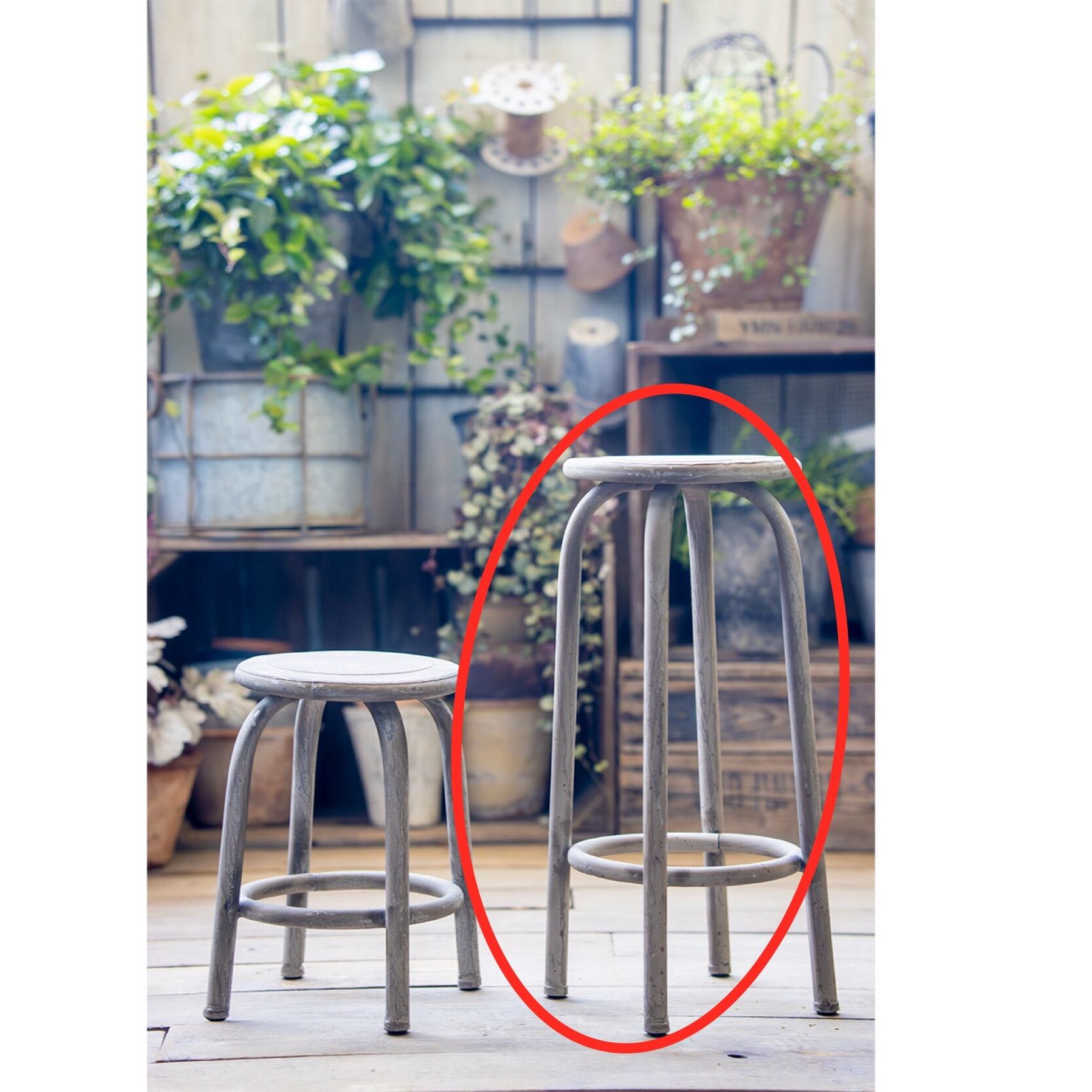 錆びた風合いのフラワースタンドL | みどりの雑貨屋 Web Shop