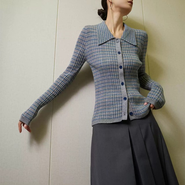 スリムウィットニットカーディガン　21974