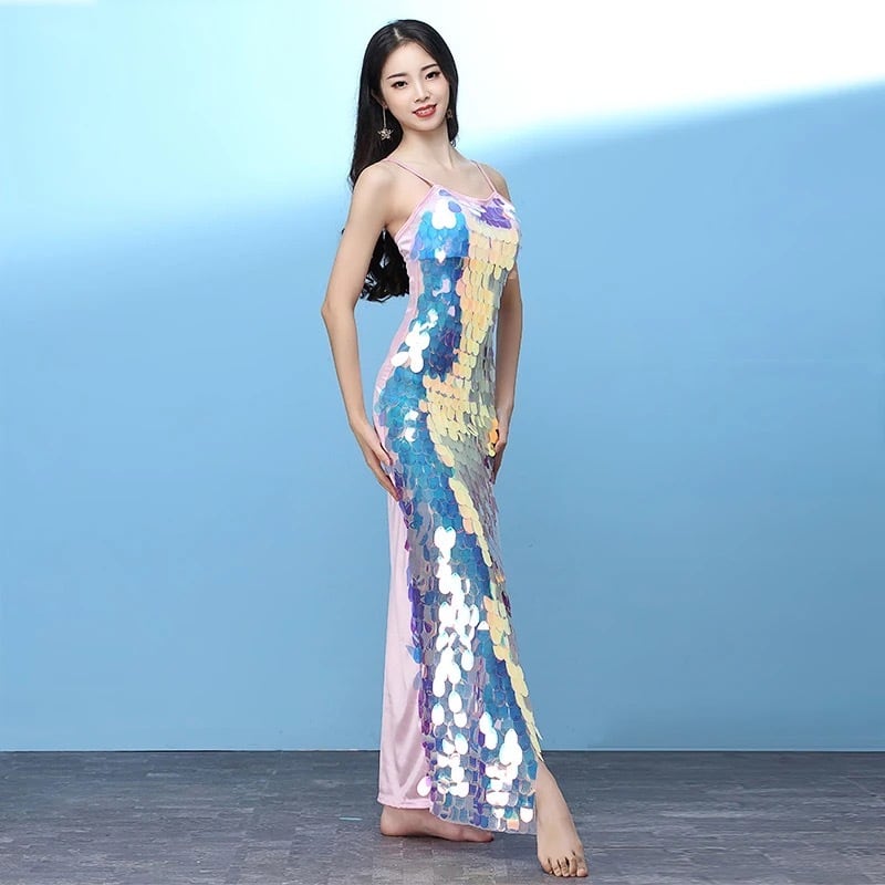 超豪華なスパンコール　マーメイド　タイプのロングドレス　発送会　イベント　ダンス 超豪華なスパンコール マーメイド タイプのロングドレス 発送会