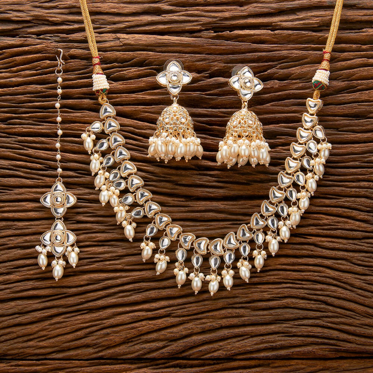 Indo Western Moti Necklace With Gold Plating | SVRKDesign