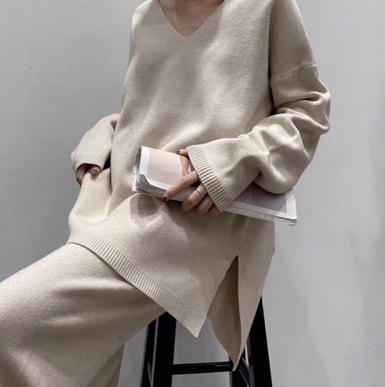 ニット セットアップ ニットセットアップ レディース 大きい