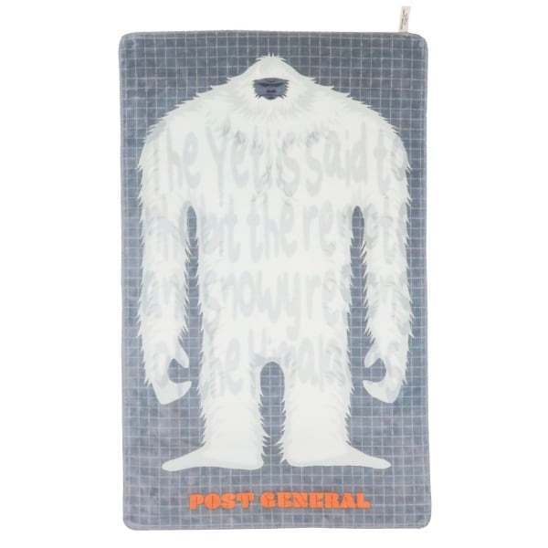 フランネル フリースブランケット - WHITE YETI シングルサイズ 寝具 防寒 寒さ対策 あたたかい かわいい ひざ掛け 暖房 オシャレ タイガー 節電