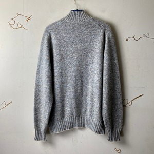BRUNELLO CUCINELLI half zip×button cashmere sweater