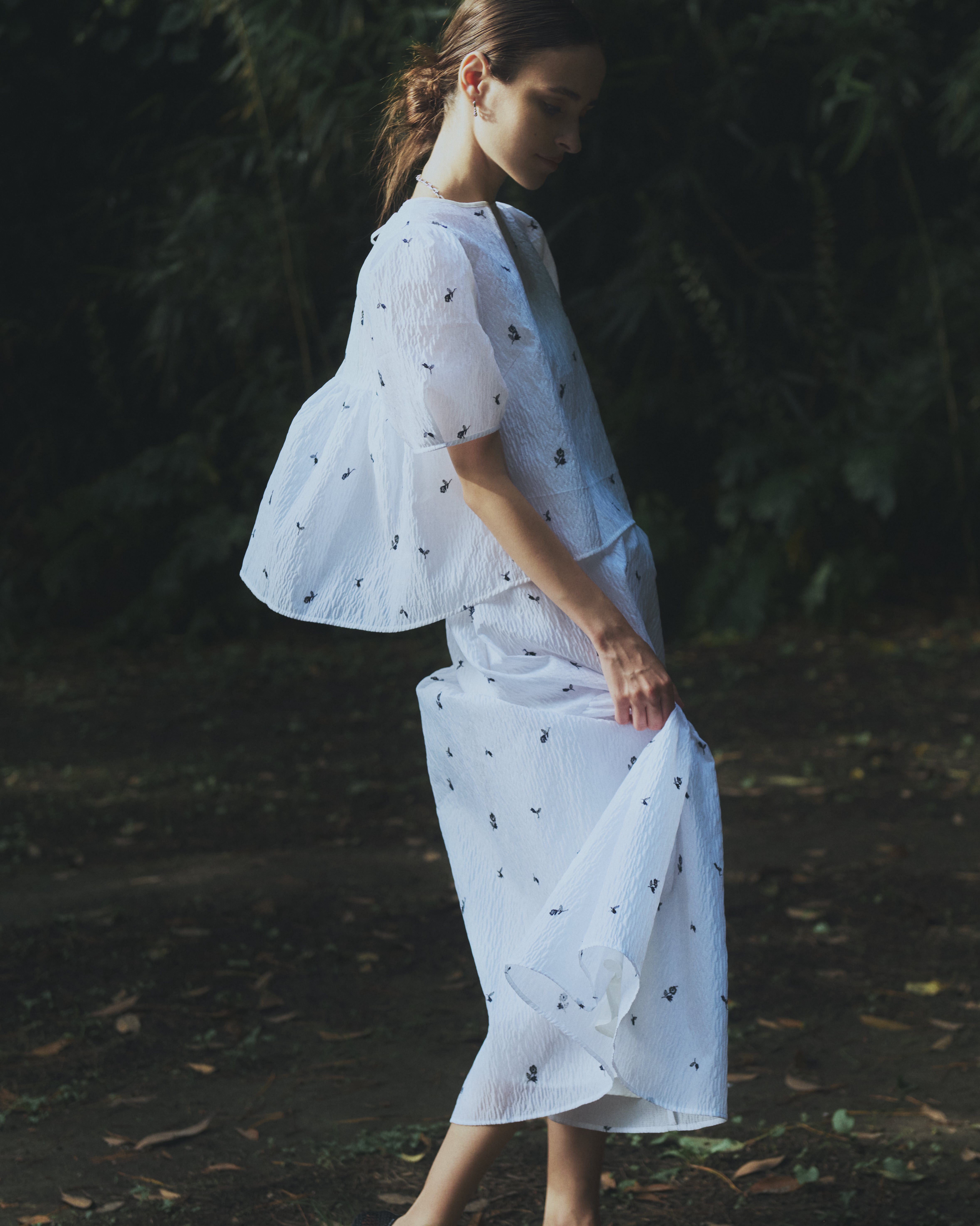 BLUELEA ブルレアEmbroidery jacquard skirt Embroidery jacquard skirt | Bluelea