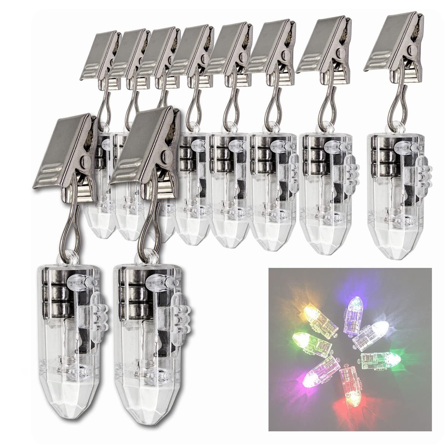 【人気】10個セット ロープ LED ライト 祭り 豆電球 転倒防止 ledライト パーティー・テント・庭などに最適 電池付属 (カラフルな色)