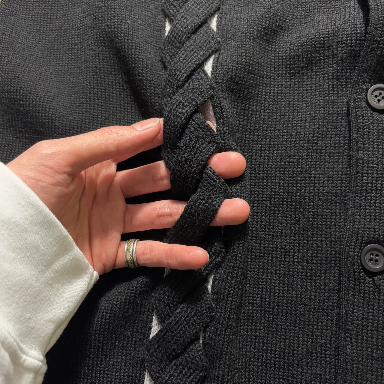 vintage GIANNI VERSACE black cardigan