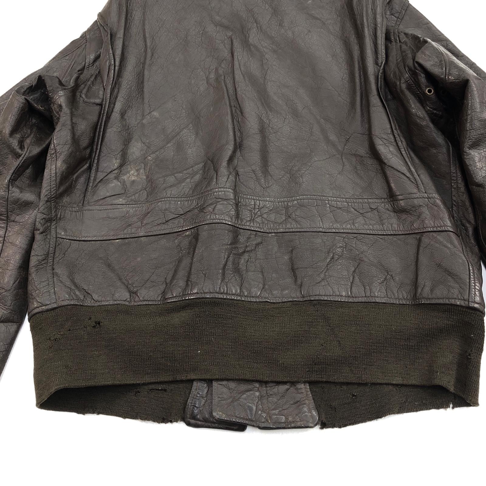 U.S.NAVY 70年代 G-1 レザージャケット フライトジャケット 黒タグ MIL