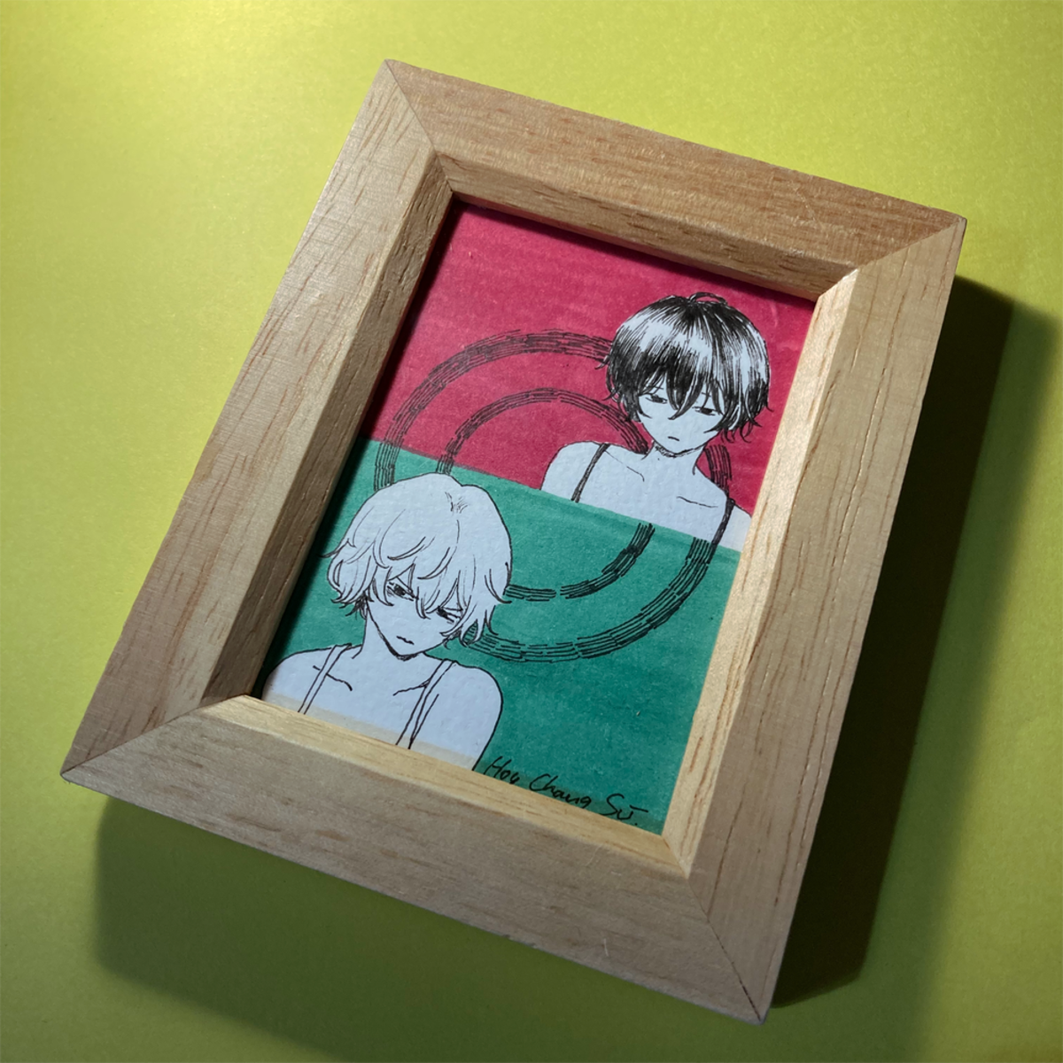 【一点ものミニ原画】左右リリース記念カラーイラスト【テリ子/リカ】 | Hoy Chang Shop