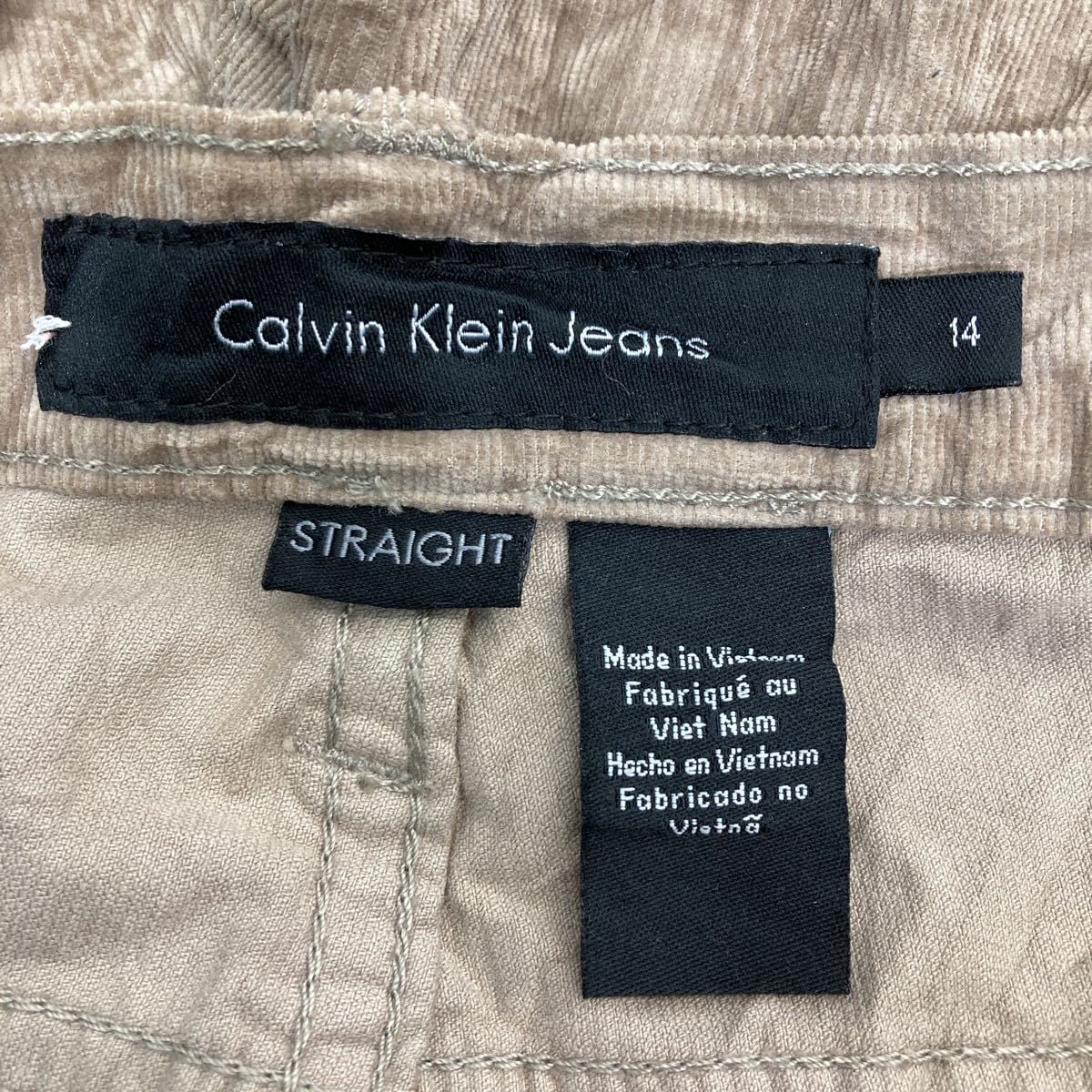 Calvin Klein Jeans コーデュロイパンツ W36 C カルバンクライン レディース ストレート ブラウンベージュ 古着卸 アメリカ仕入  2210-164