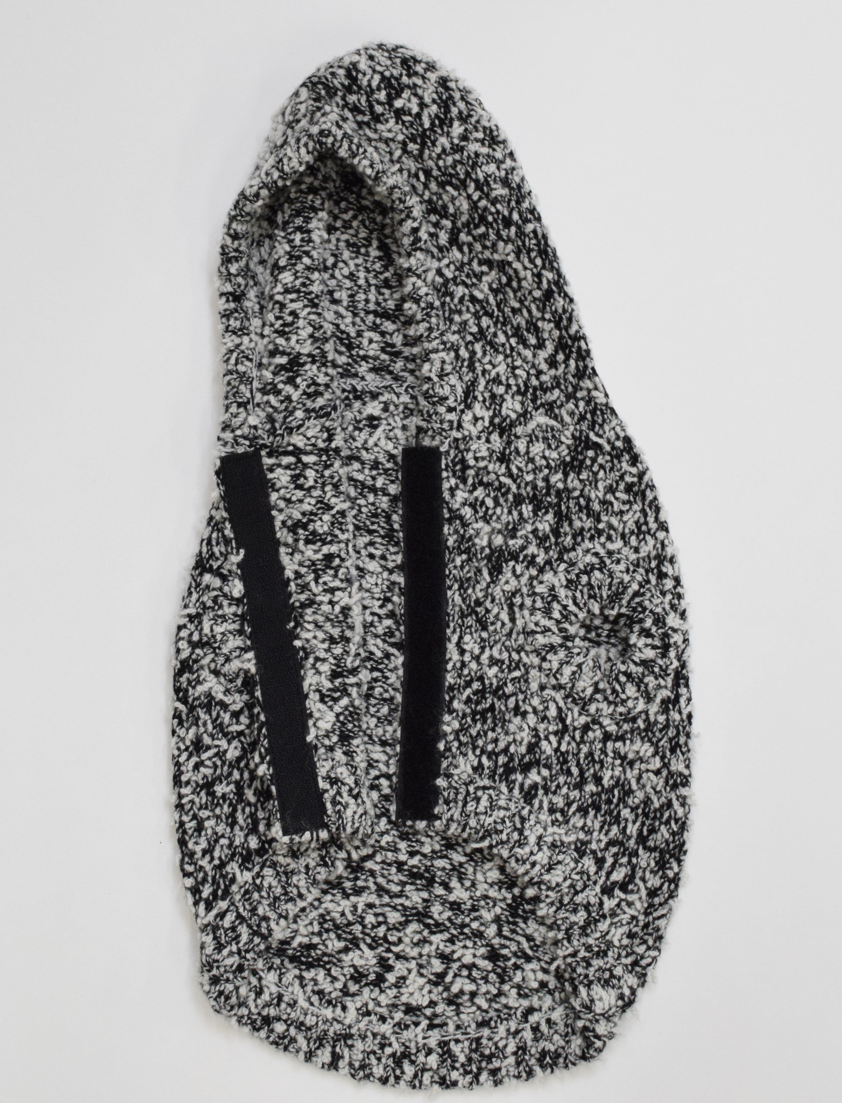 雪平様　mサイズ SNOW MELANGE KNIT HOODIE-BLACK | HYGGELE