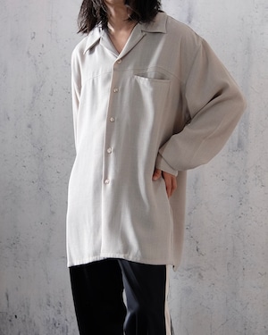 design open collar L/S shirt