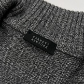 BARNEYS NEW YORK バーニーズニューヨーク ハーフジップ メランジ ウールニットセーター サイズ 46 /グレー/男女でも