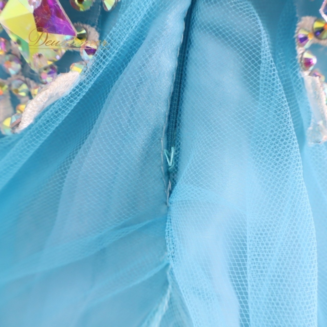 社交ダンス 衣装 スタンダードドレス ドレス スタンダード ワンピース 水色 フロート GRANT チュール フリル レース ブルー系 上品 フェミニン ふんわり おしゃれ レディース ドレスコーデ