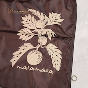 フラダンス 小物 ガーメントバック ブラウン系 マカマカ MakaMaka バッグ 茶 ハワイアンプリント 不織布 ダンス小物 ファスナー 持ち運び 練習 レッスン イベント 発表会