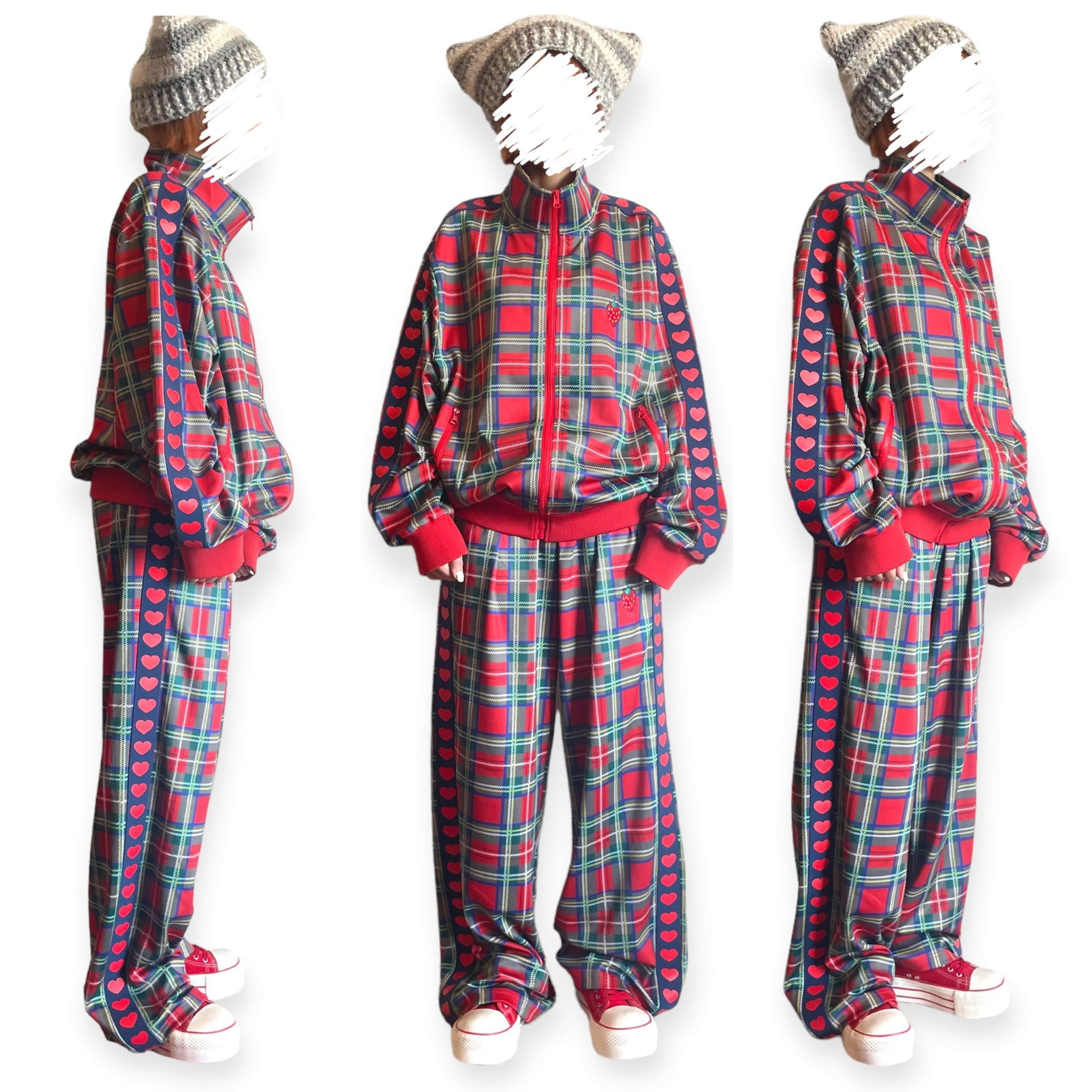 heihei ヘイヘイトラックジャケット、パンツ赤　上下セット トラックジャケット RED | HEIHEI