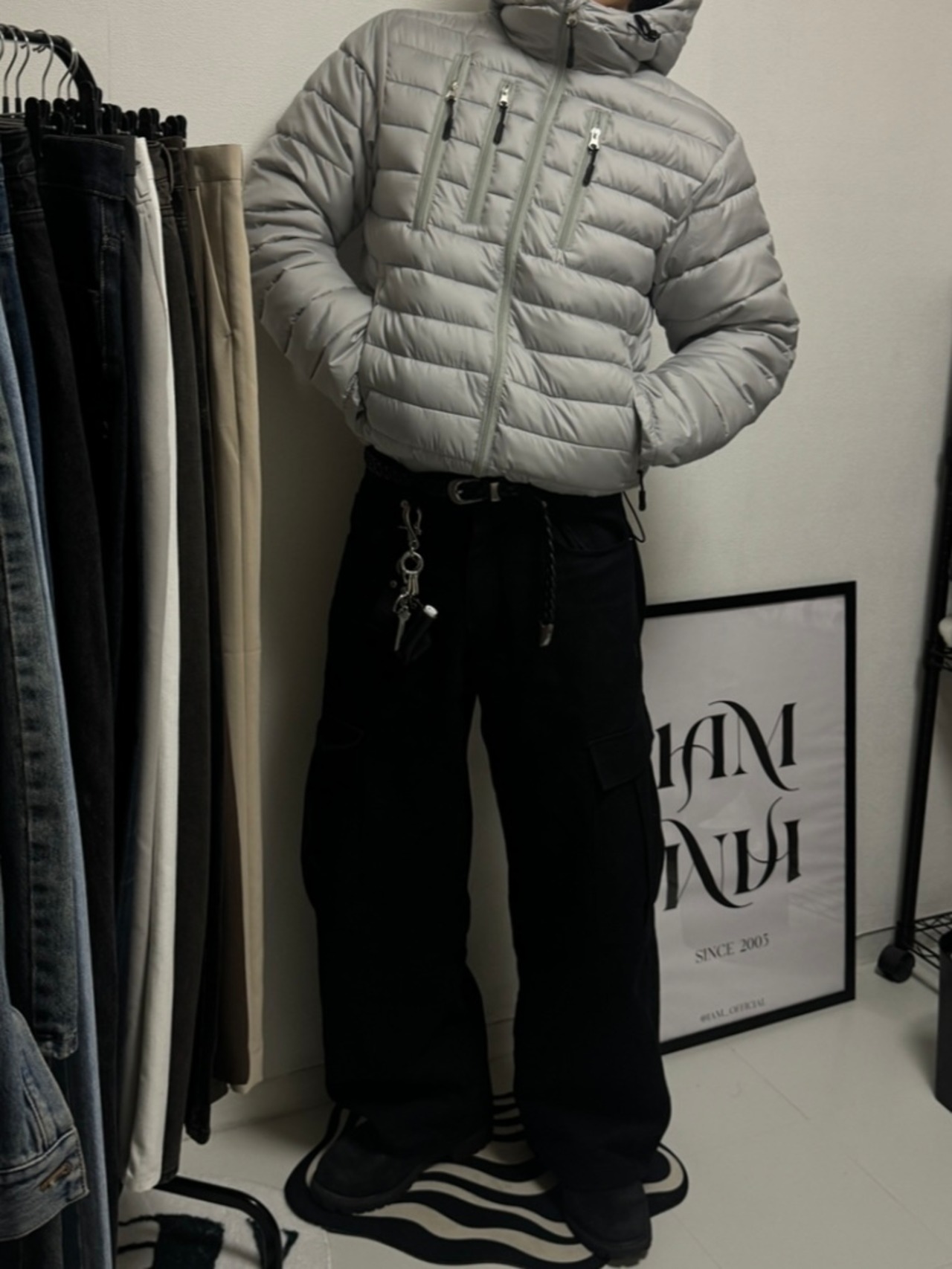 Lightweight Cropped Hooded Puffer Jacket (3color) - 12