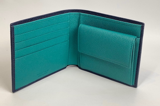 ブルガリ 二つ折り財布 メンズ 288275 GRAIN/BLU MEDIUM