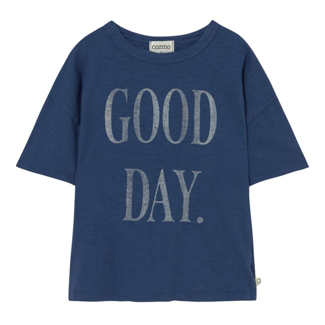 ＜COZMO＞T-Shirt Jon スラブコットン プリントT (navy) - 1