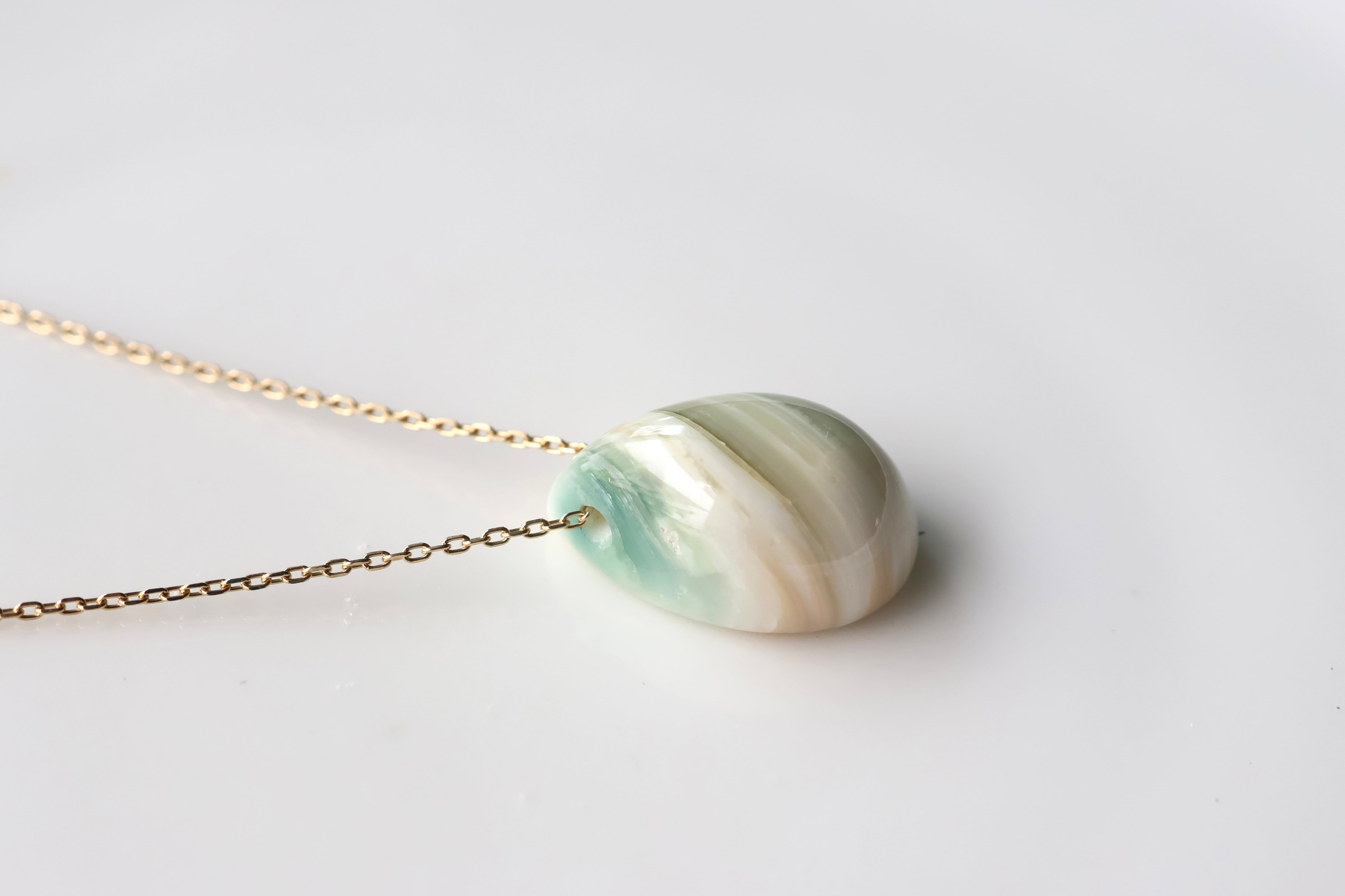 夜光貝ペンダント K10 うみのしずく | 石垣島の夜光貝アクセサリーと