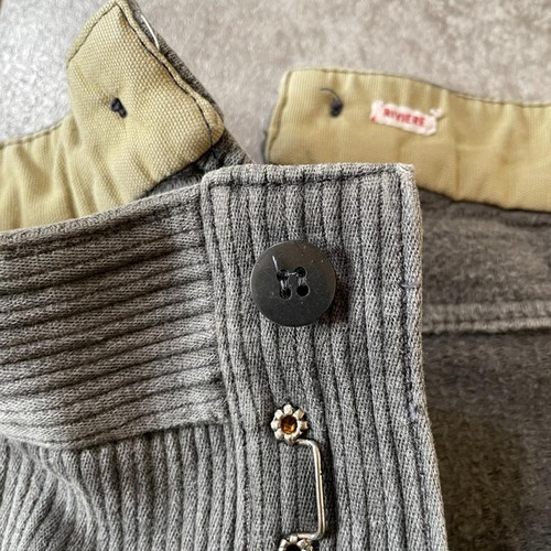 30-40s フレンチワーク コットンピケ ストライプ パンツ W30 詳細写真9