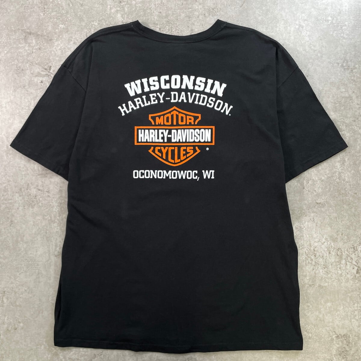 古着ハーレーダビッドソン（Harley-Davidson）黒サイズL 47 Harley-Davidson ハーレーダビッドソン 両面プリント Tシャツ メンズXL