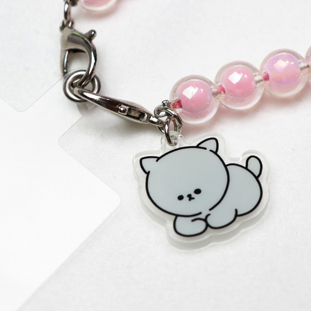 【オンライン・直営店限定 / mof】mofmofriends ハンドストラップ neko  /TM778-3