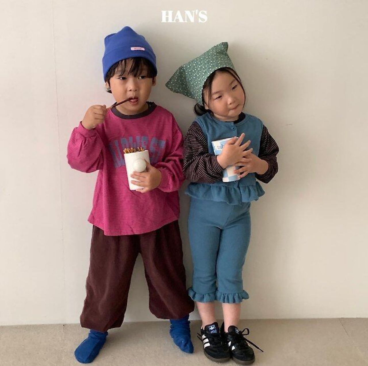韓国子供服 / 26Autumn / 〖取寄〗Hans / テリーパンツ / キッズ服 / ジュニア服 *XS~JM*