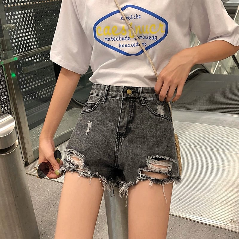送料無料】レディース ボトム パンツ デニム ジーンズ 破れたデニム