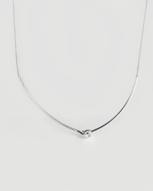 925 Sterling Silver Hook Choker Necklace