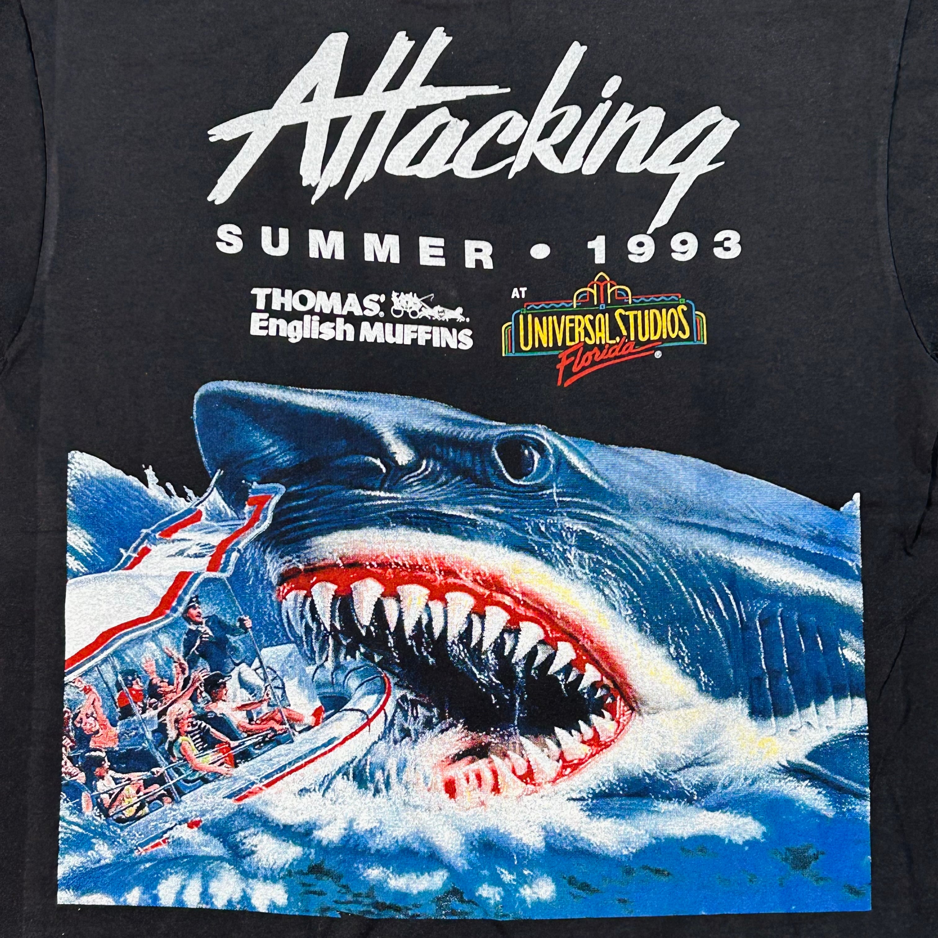 12899 JAWS ジョーズ ユニバーサルスタジオ 映画 サメ Tシャツ XL