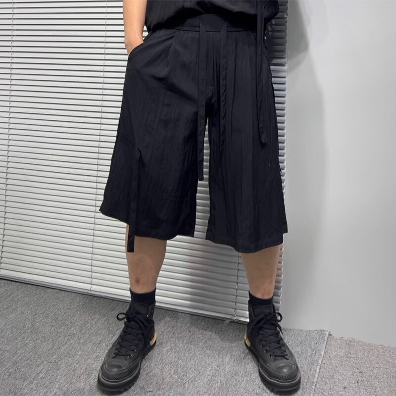 ドローコード付きワイドレッグバミューダパンツ 2color MPA0140