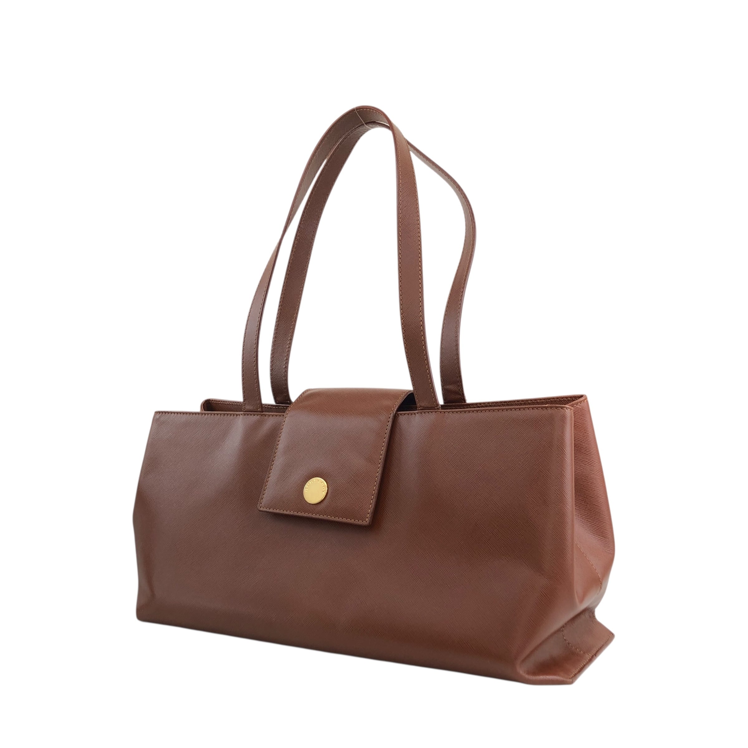 バーバリー　ハンドバッグ　ビンテージ BURBERRY バーバリー ハンドバッグ ブラウン フラップ PVCレザー