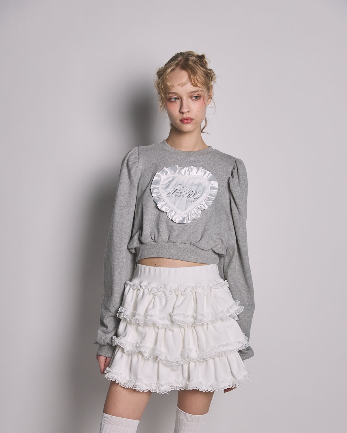 ハートフリルスウェットトップス | lilLilly official webstore