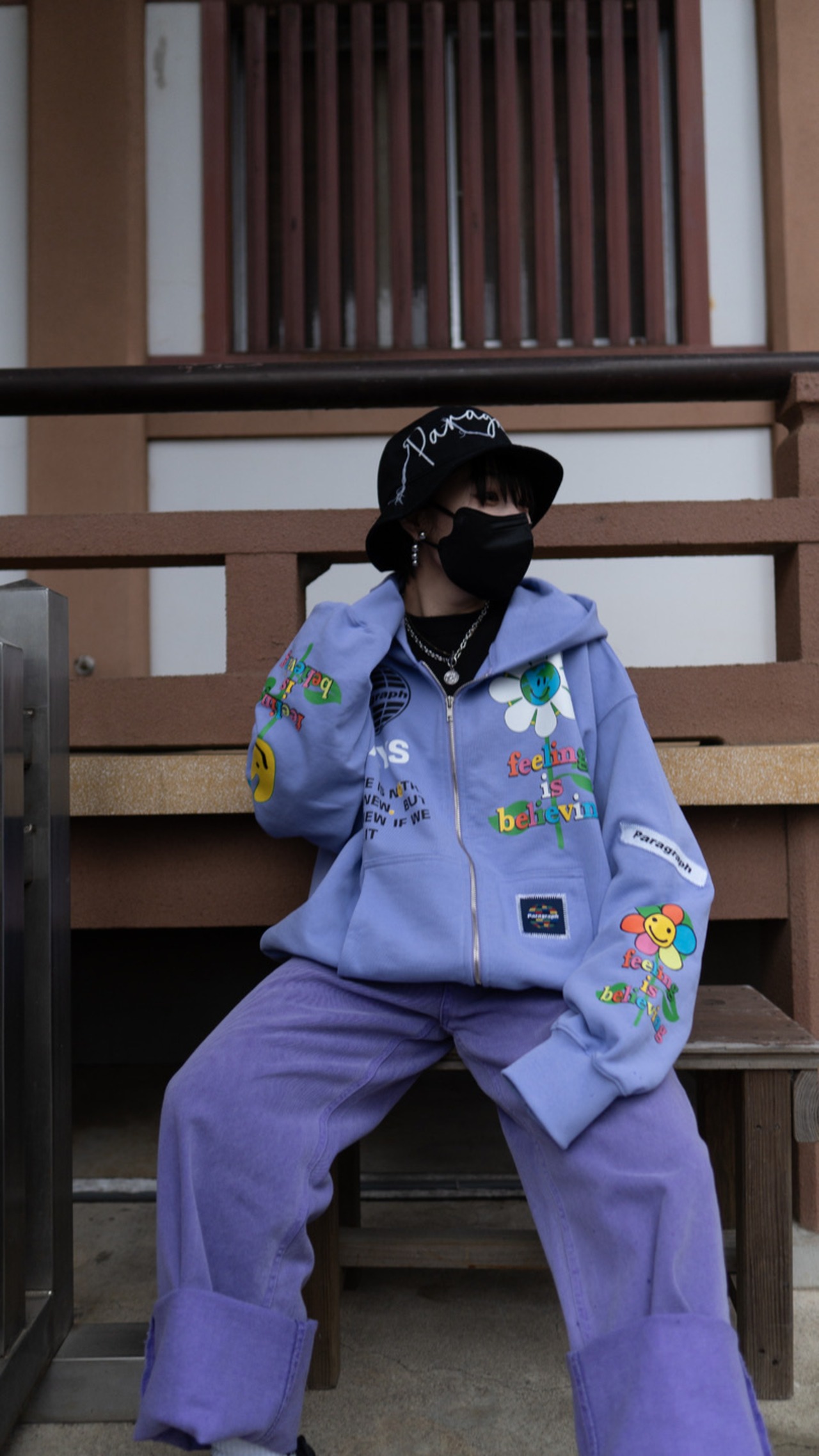 paragraphジップパーカー／PURPLE02