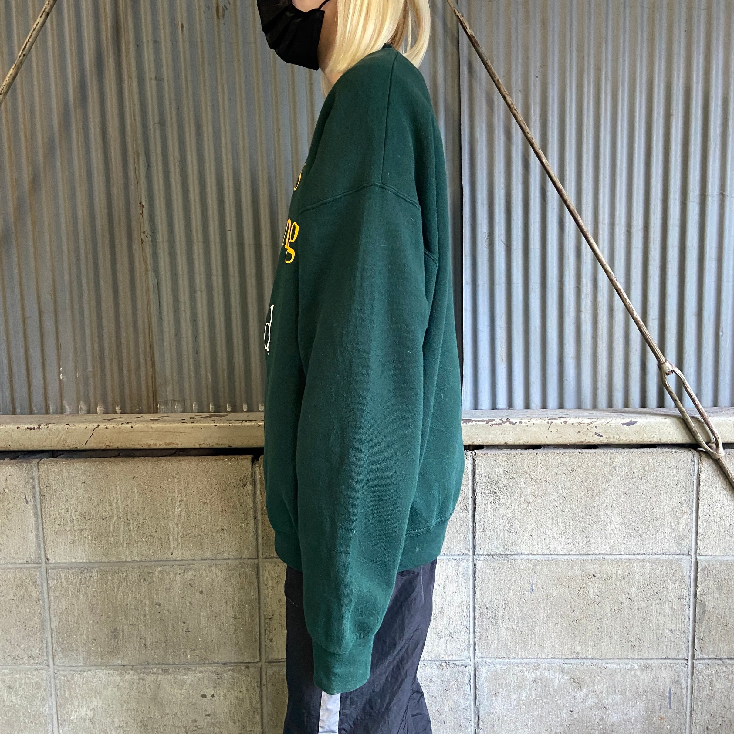 USA製 90年代 メッセージ プリント スウェット メンズXL 古着 90s