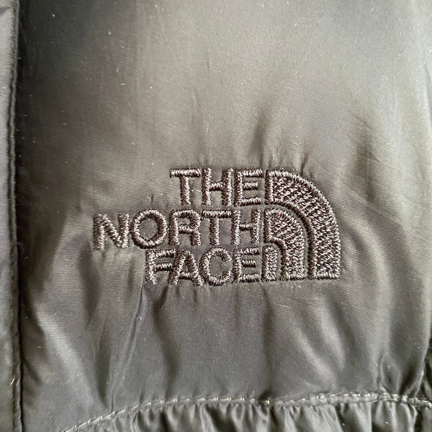 ザノースフェイス ダウンジャケット 600フィル 130 両面刺繍ロゴ ネイビー