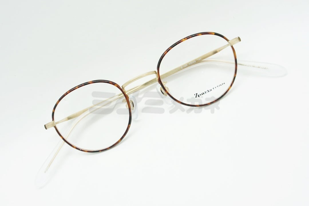 Zparts メガネ Z-125 Col.BGD ボストン セル巻き 丸メガネ クラシカル