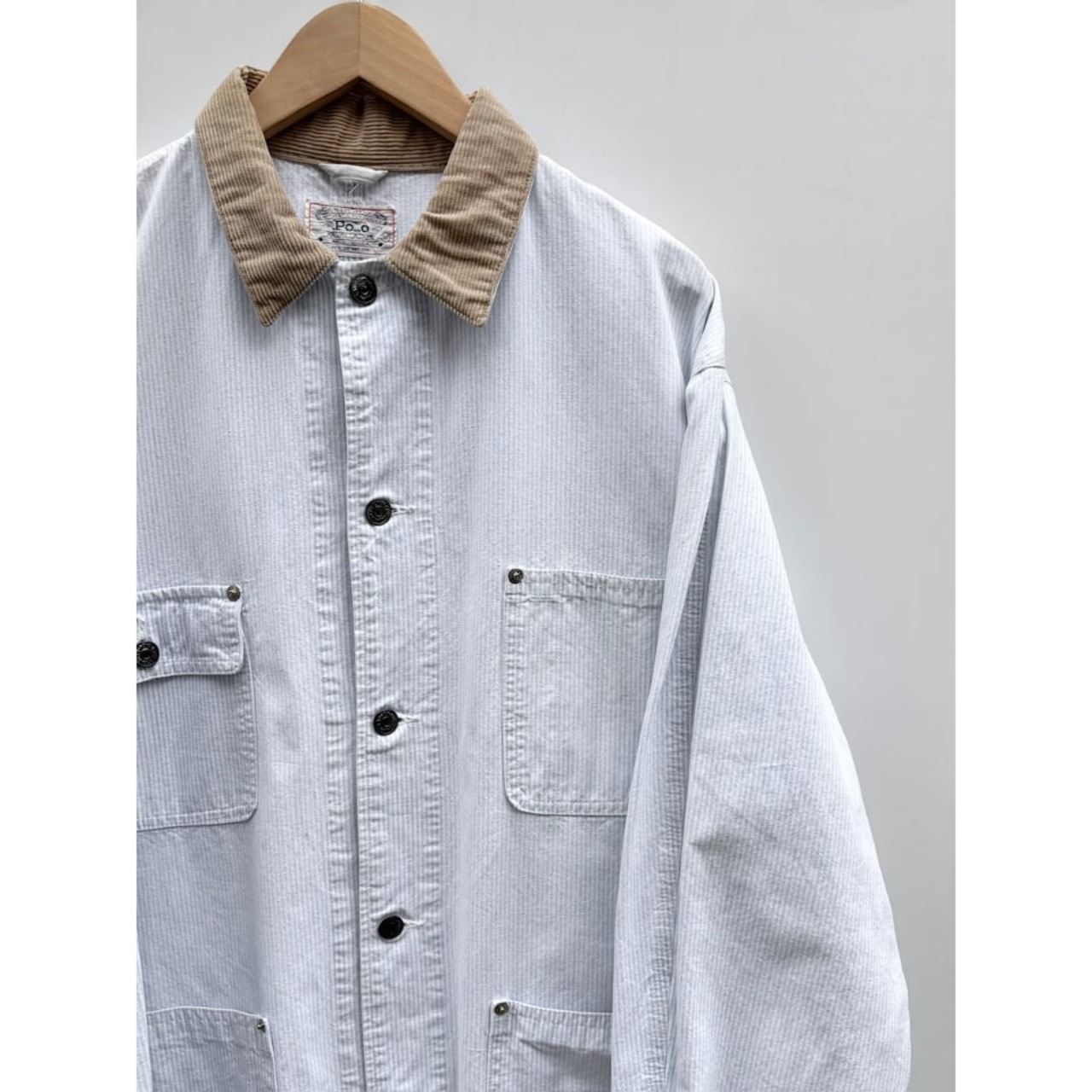 80〜90s Ralph Lauren "HICKORY" COVERALL MADE IN USA  Size M