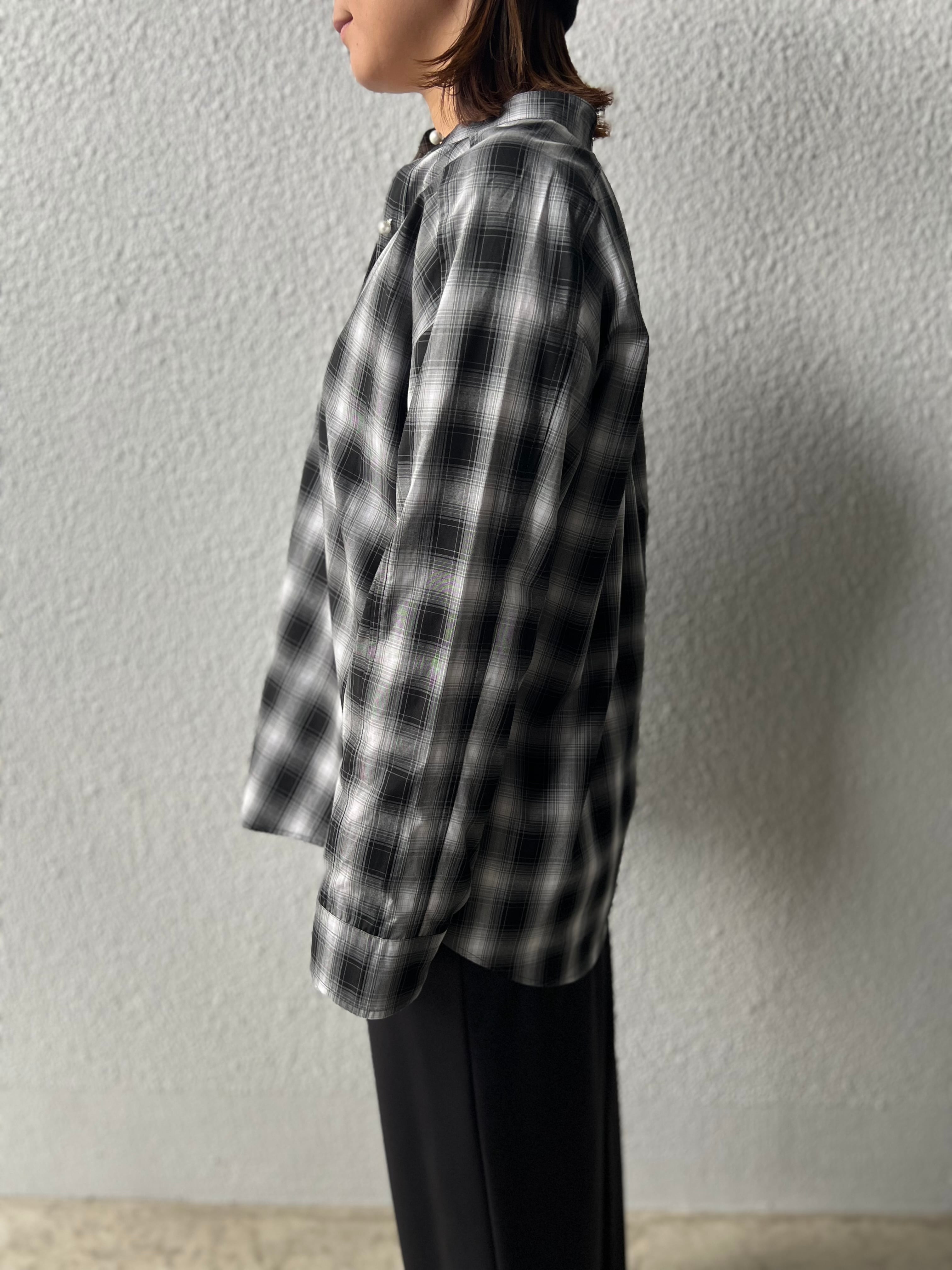 【PASSIONE】パールボタンチェックシャツ
