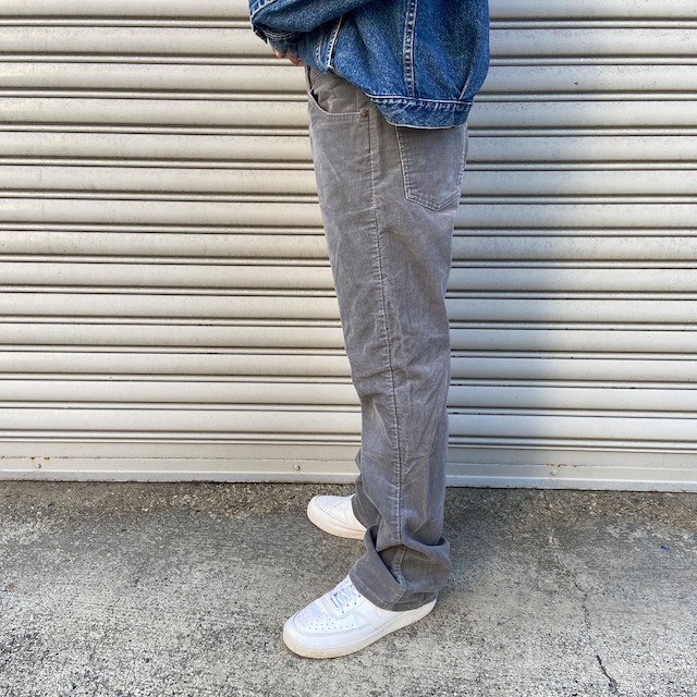 『送料無料』80s Levi's 517 コーデュロイフレアパンツ グレー W32