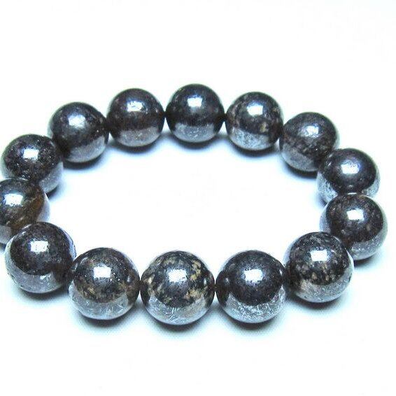 コンドライト ブレスレット サハラNWA869 隕石 16mm 一点物 199-911