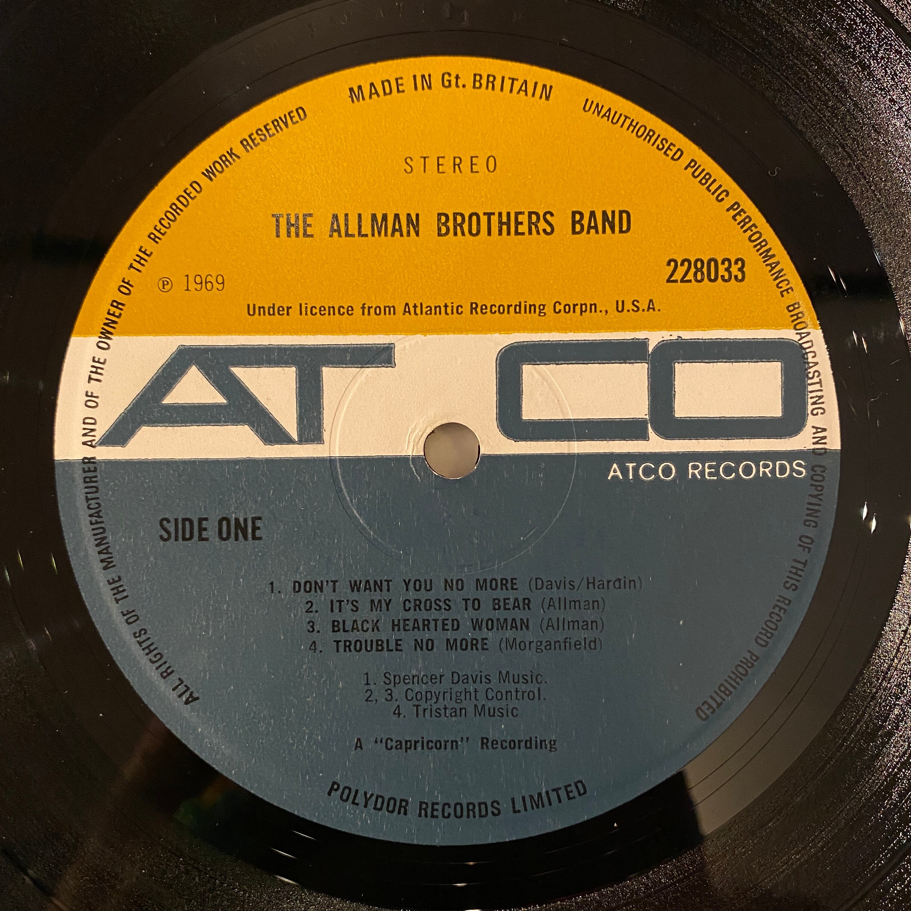 LP】ALLMAN BROTHERS BAND/Same | SORC 中古アナログレコード専門店