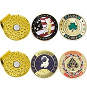 JEBOR ゴルフ マーカー ×4個 マグネット付きハットクリップ 2個セット 収納ボックス