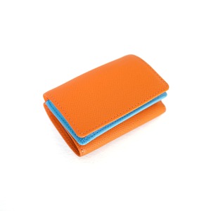 Mini wallet　オレンジ×ブルーノール