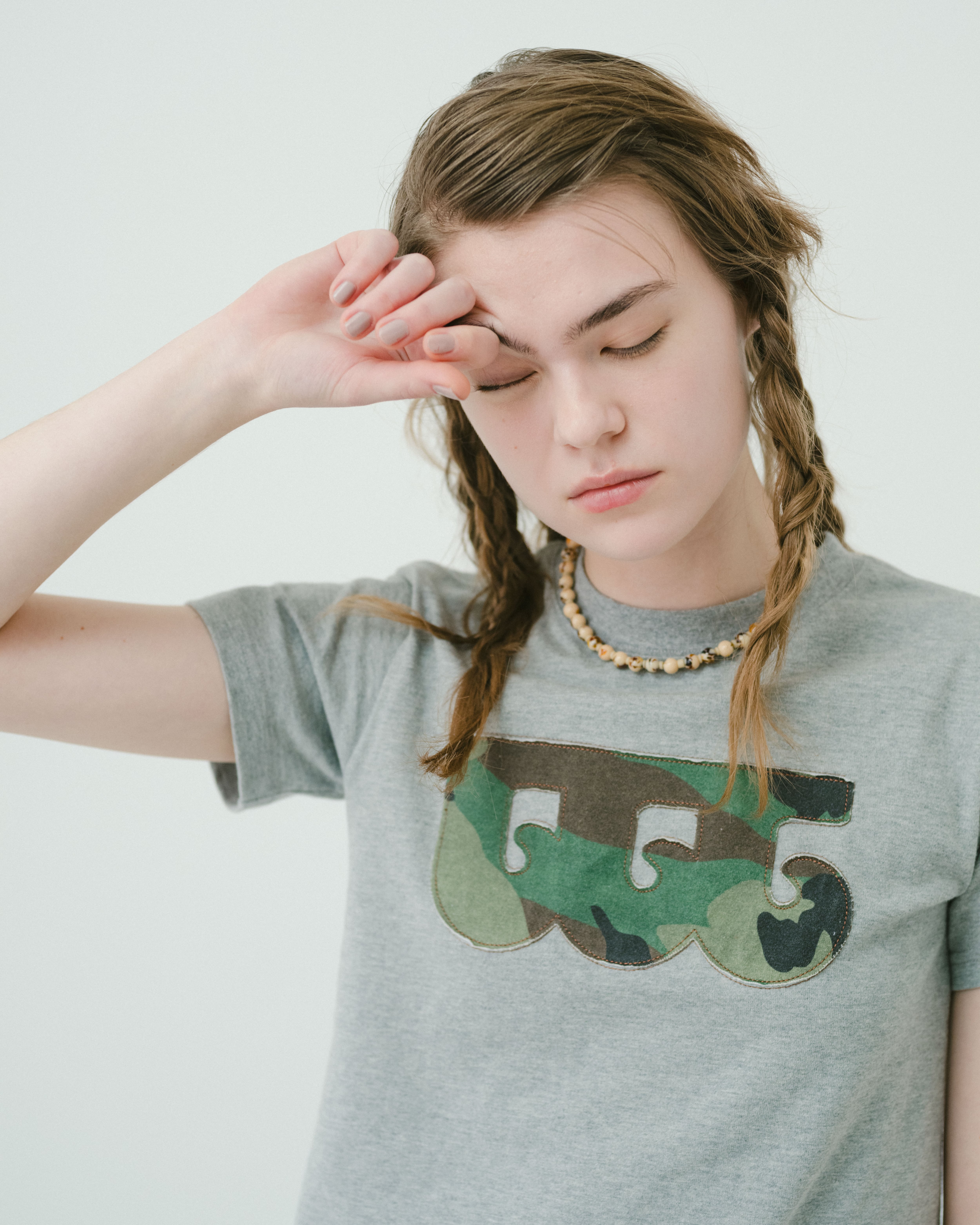 TTT wave logo T-shirt（GREY × CAMO） | TTTMSW