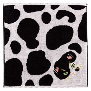 うちのこメイト 猫の毛並み ハンカチ【 ぶち／バイカラー】 今治タオル ハンカチ 日本製 ねこ